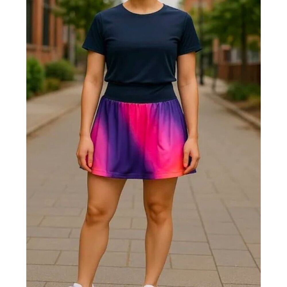 PGA Tour Women's Golf Skort Skirt Skorts Built In Shorts Pink Purple Blue Size M